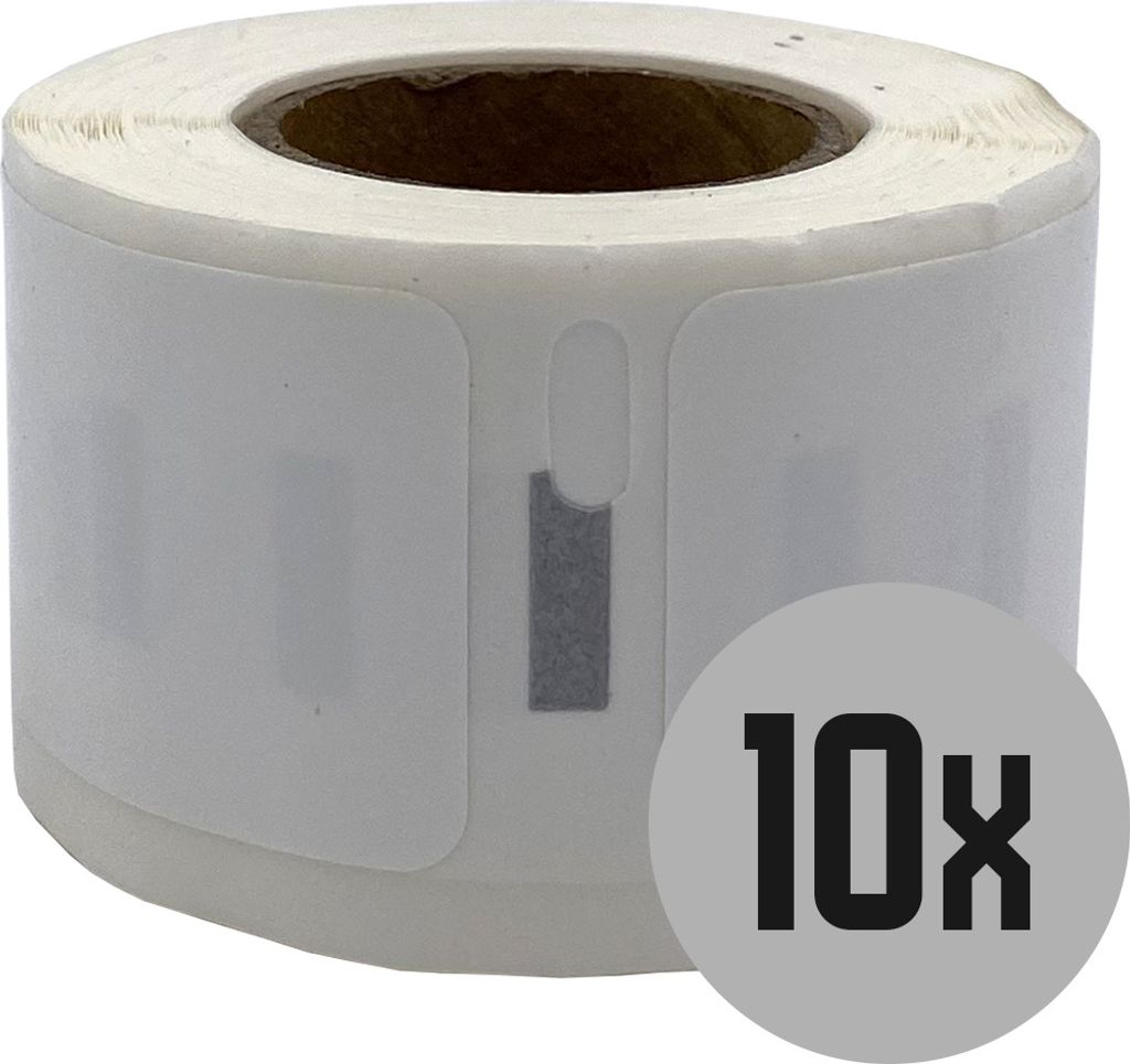 DULA Etiketten - Kompatibel mit Dymo Compatible labels - Weiß - 1976411 - 2112283 - Duurzame smalle adresetiketten - 10 rollen - 25 x 54 mm - 160 ...