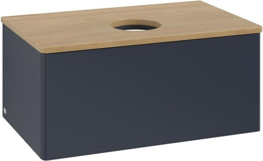 V&B Waschtischunterschrank ohne Frontstruktur -Beleuchtung Antao 80x36x50cm, WBP hon. Oa, md bl. m Lac