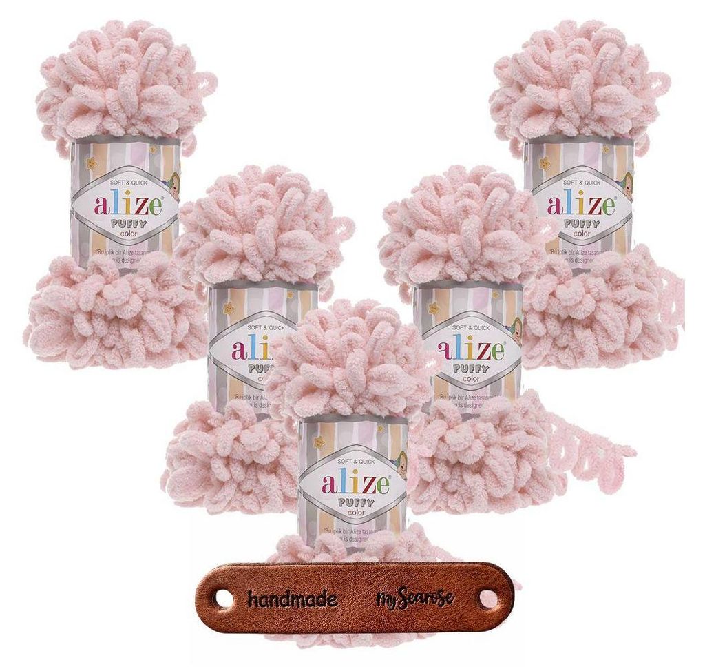5 x ALIZE Puffy 161 Powder mit Label Produktbild 