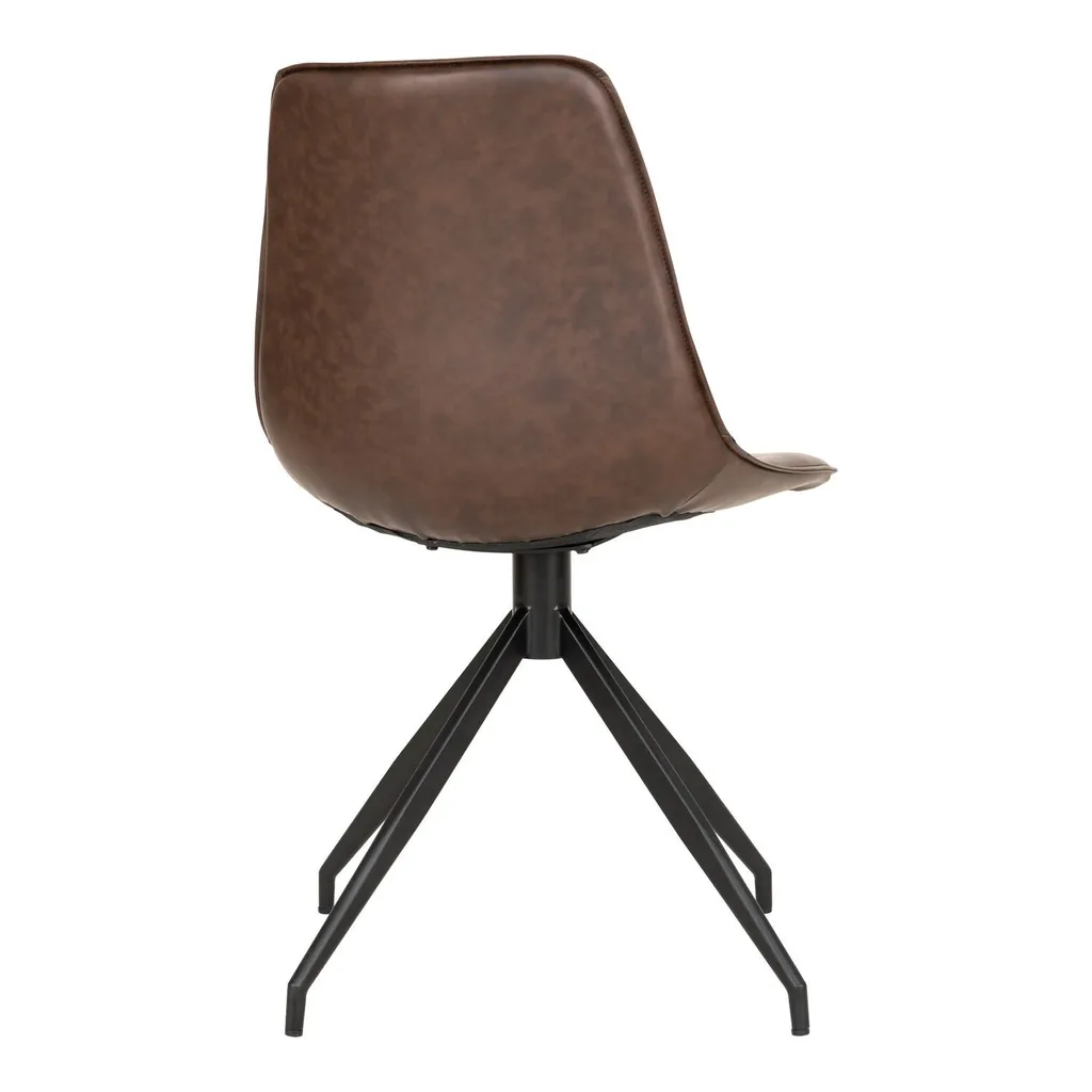 Chaise de table Monaco marron polyuréthane pour cuisine et salon