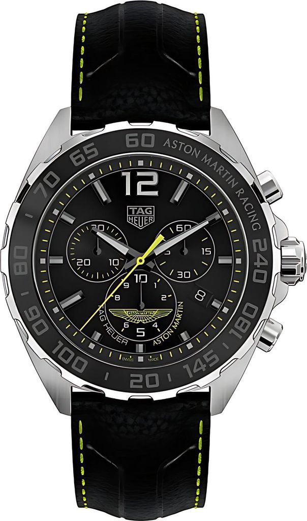 Tag Heuer Formula 1 Herrenuhr Chronograph Aston Martin Edition silber schwarz CAZ101P.FC8245