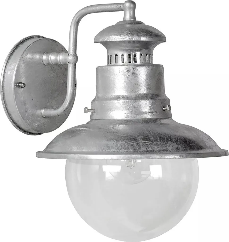 Applique extérieure étanche FIGO argentée Lucide aluminium IP44 anti-rouille