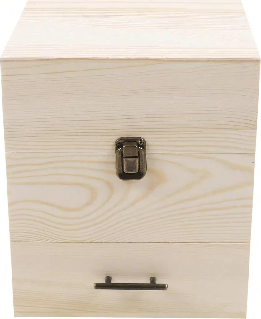 Boîte de rangement huiles essentielles 59 flacons bois 3 plateaux - 2