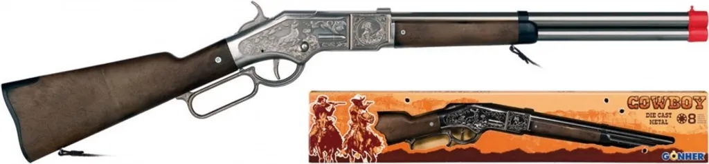 Fusil de cow-boy en métal idéal pour anniversaire et kermesse