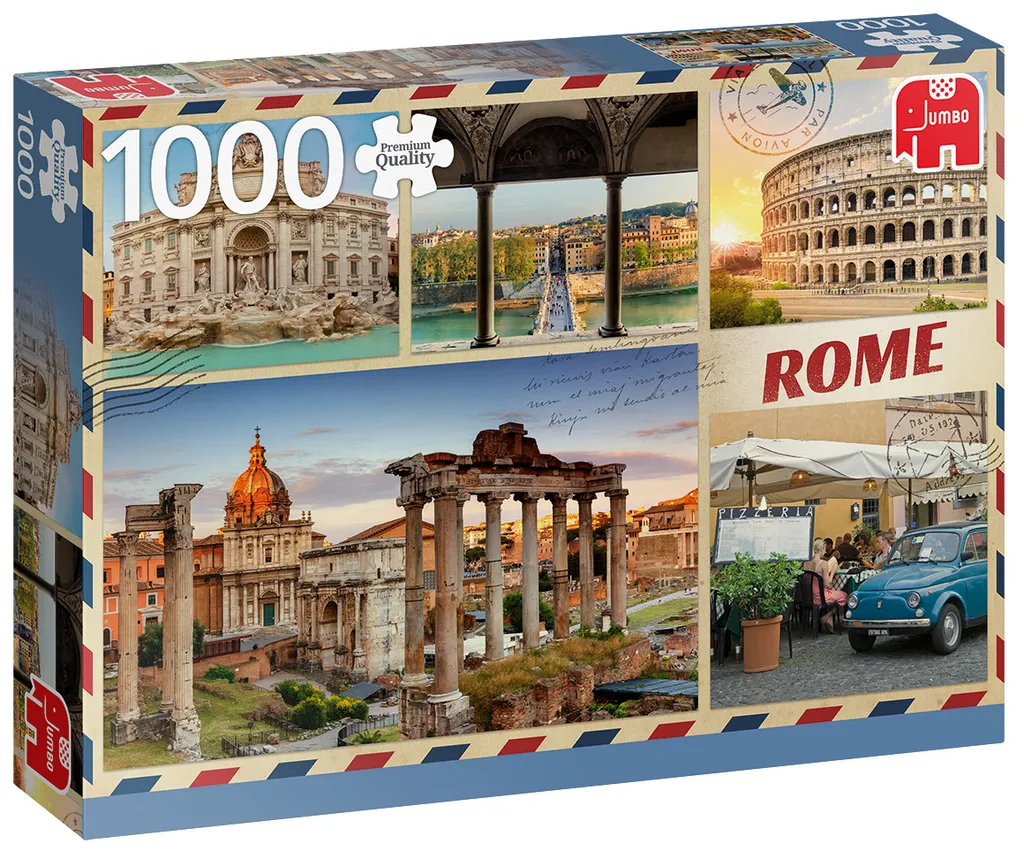 Puzzle 1000 pièces Jumbo 18862 Salutations de Rome - Panorama Italien