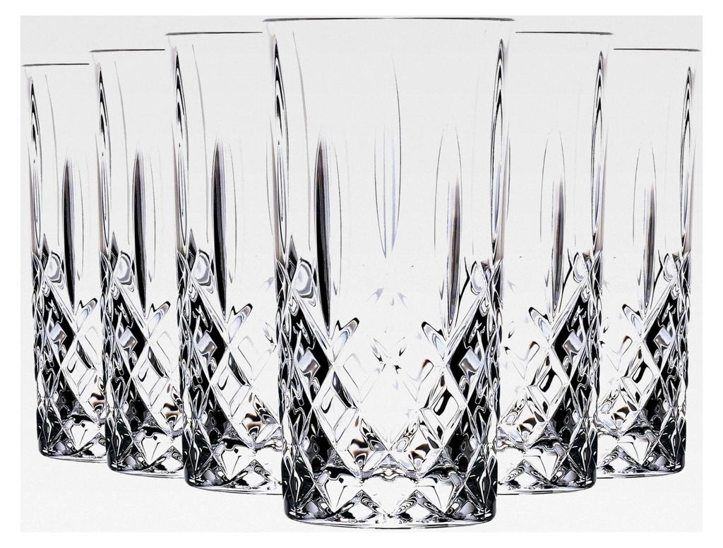 Hochball-Cocktailgläser aus geschnittenem Kristallglas - Set von 6 - 396 ml