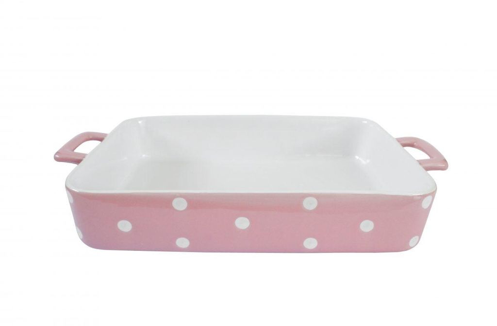 Große Auflaufform Polka Dots Pink IsabelleRose