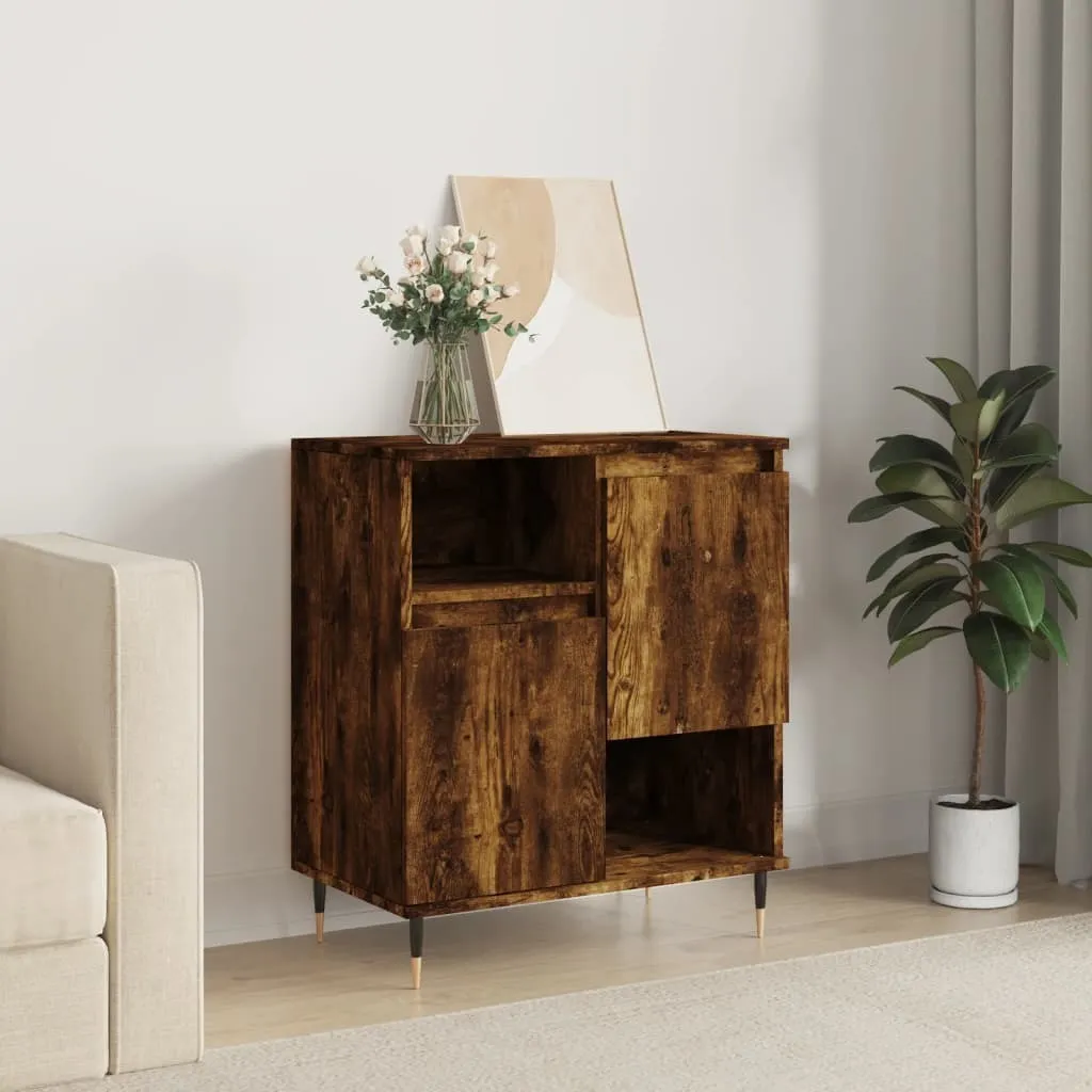 Mobiletto Multiuso Rovere Fumé 60cm | Credenza Salvaspazio Cucina e Soggiorno