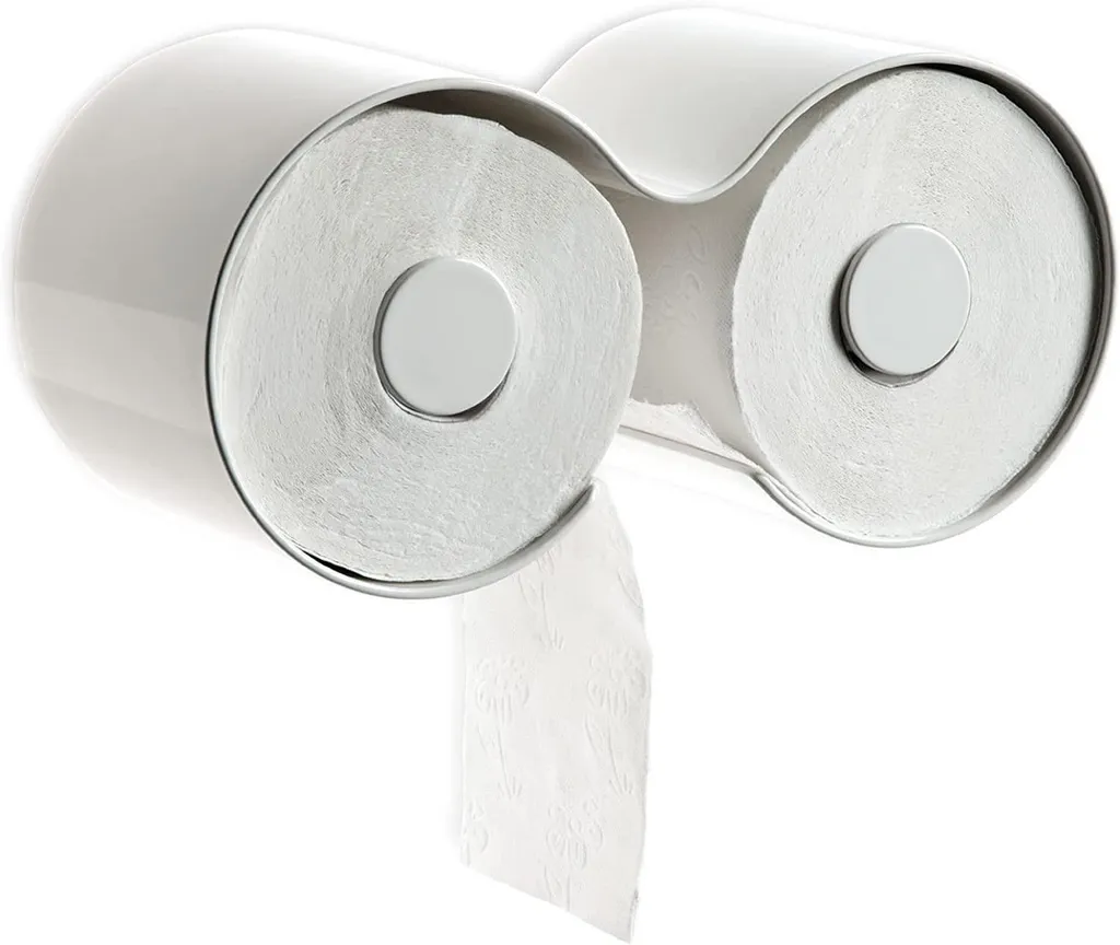 Distributeur WC blanc anti-panne de papier 2 rouleaux Authentics Kali 1313478