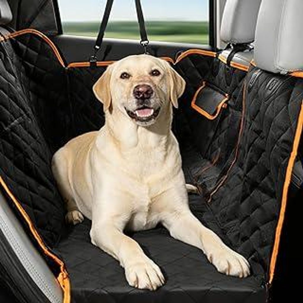 Hundedecke Auto Rückbank, Wasserdicht Kratzfeste Seitenschutz, Hund Auto Rückbank, Autoschondecke Hund Rücksitz, Autoschondecke Hund, Hundematte...