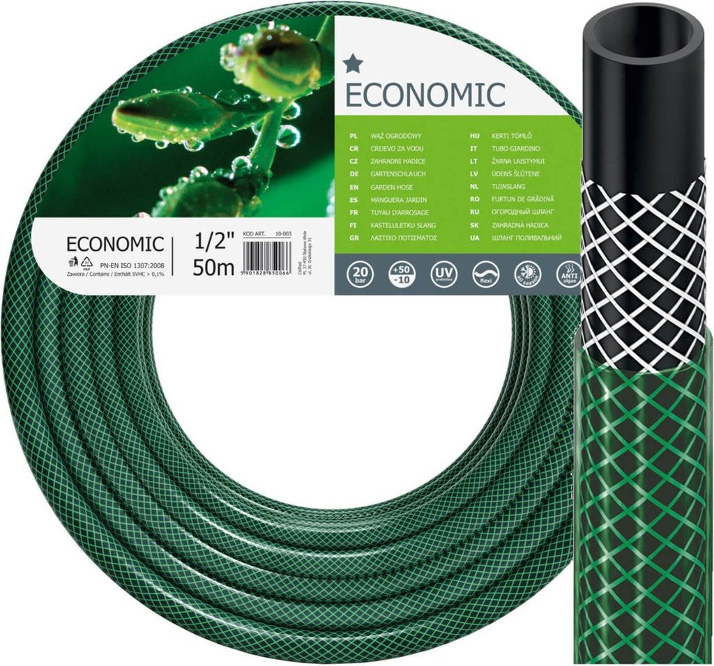 CELLFAST ECONOMIC, 50 m, Nad ziemią, Zielony, Poliester, 20 Zdjęcie produktu 