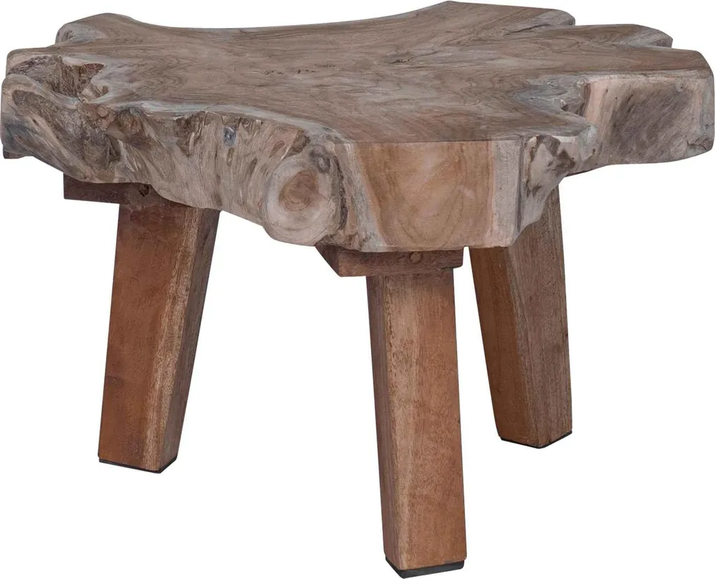 Table de Nuit 40x40x25 cm en Bois Recyclé - Finition Artisanale Marron