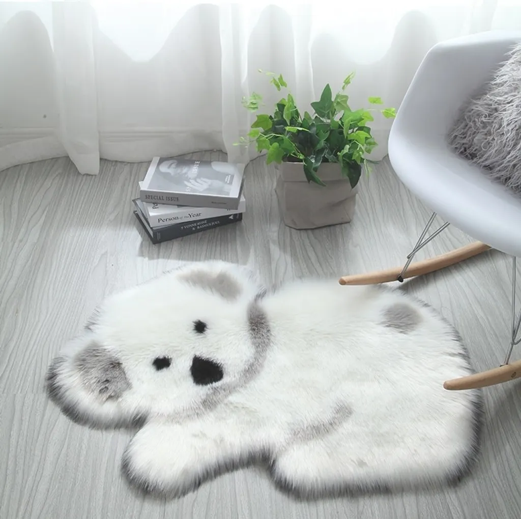 Tapis peau de mouton Koala 60x90cm contre les sols froids et rigides