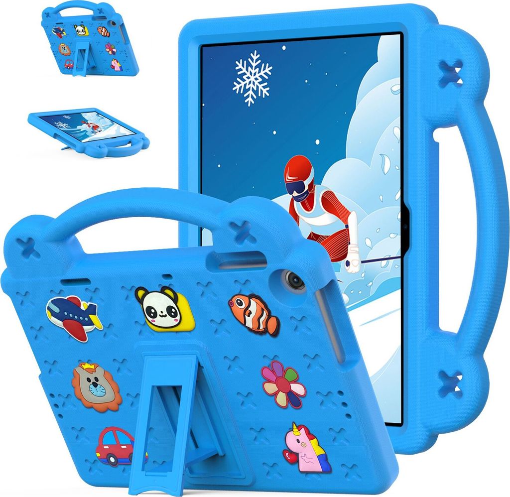 Schutzhülle für Huawei MatePad T10s 10.1/ T10 9.7" Niedliche Hülle für Kinder, Stoßfest mit Griff und Ständer Blau