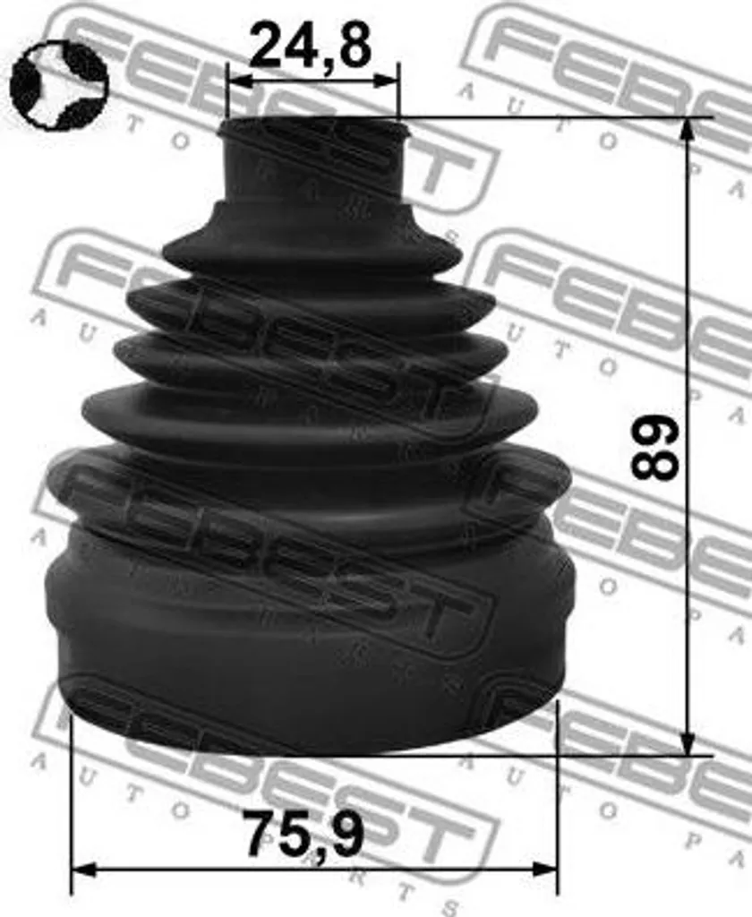 Jeu de manchons FEBEST 2215-D9T pour arbre d'entraînement OE 49542D7050