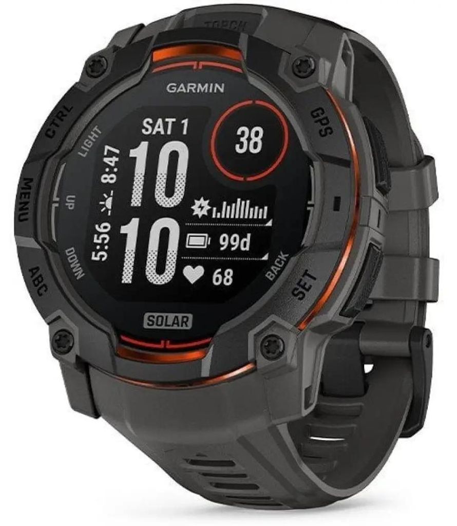 Garmin Instinct 3,50mm,Solar,Black Bezel mit Charcoal Band