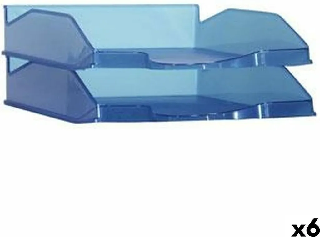Lotto 6 Cartelle Archivo 2000 Blu A4 Plastica per Archiviazione