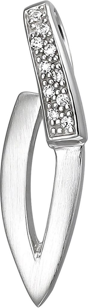 Anhänger aus 925 Silber mattiert mit 10 Zirkonia Silberanhänger Halsschmuck
