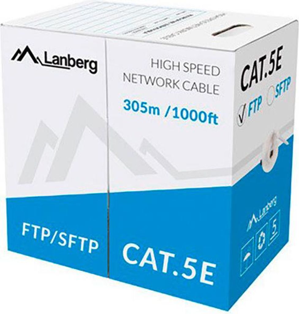 Lanberg LCS5-11CU-0305-S Netzwerkkabel Grau 305 m Cat5e S/FTP (S-STP)