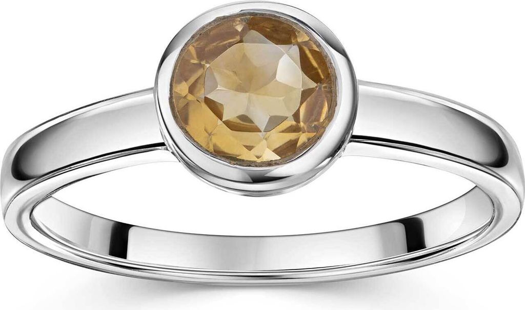 MATERIA by Matthias Wagner Ring mit Citrin 925 Silber Produktbild 