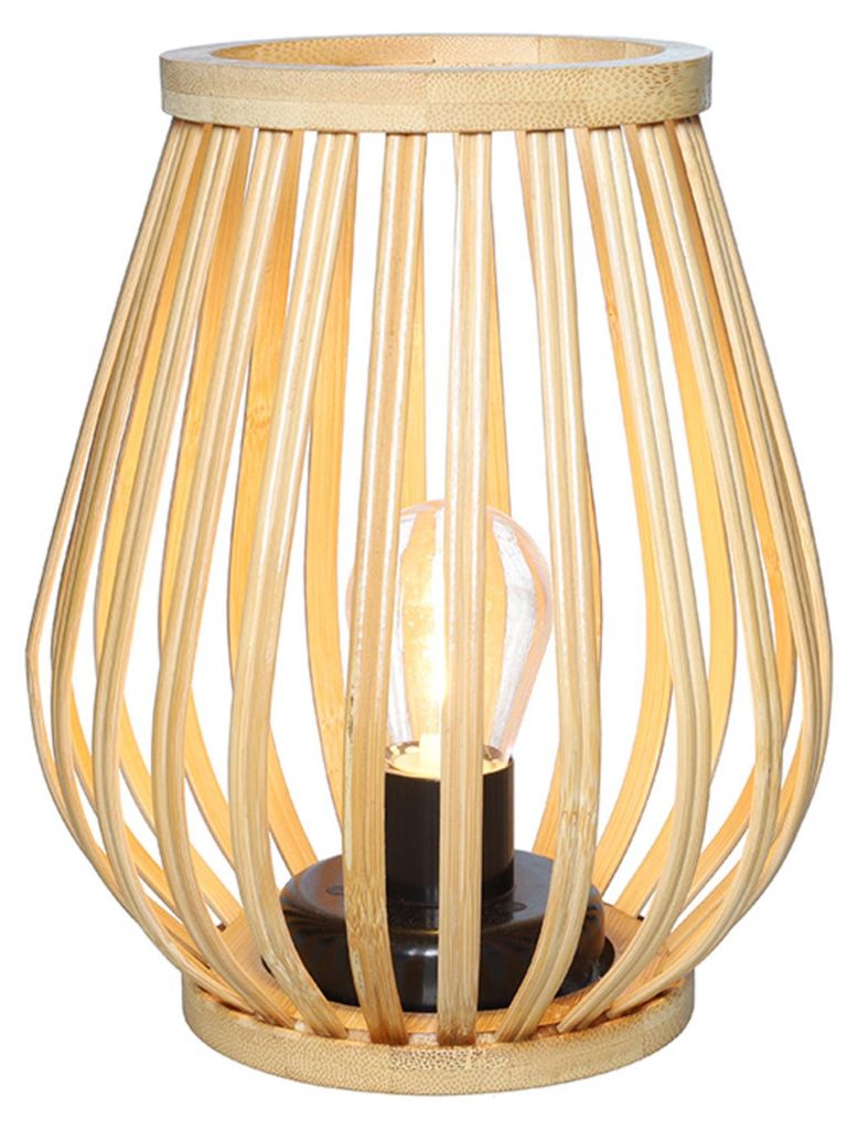 Solight Bambuslaterne mit LED-Leuchtmittel, warmweiß, 2x Produktbild 