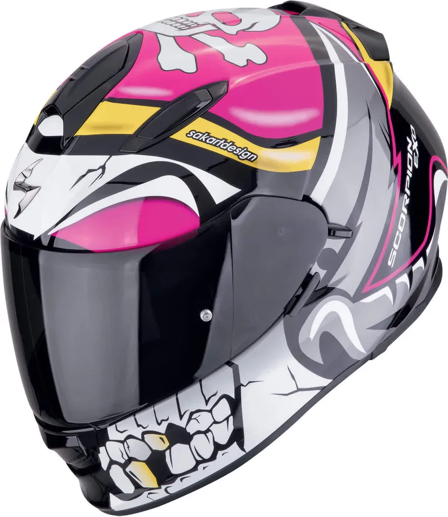 Casque intégral Scorpion EXO-491 Pirate Rose pour Femme Taille S