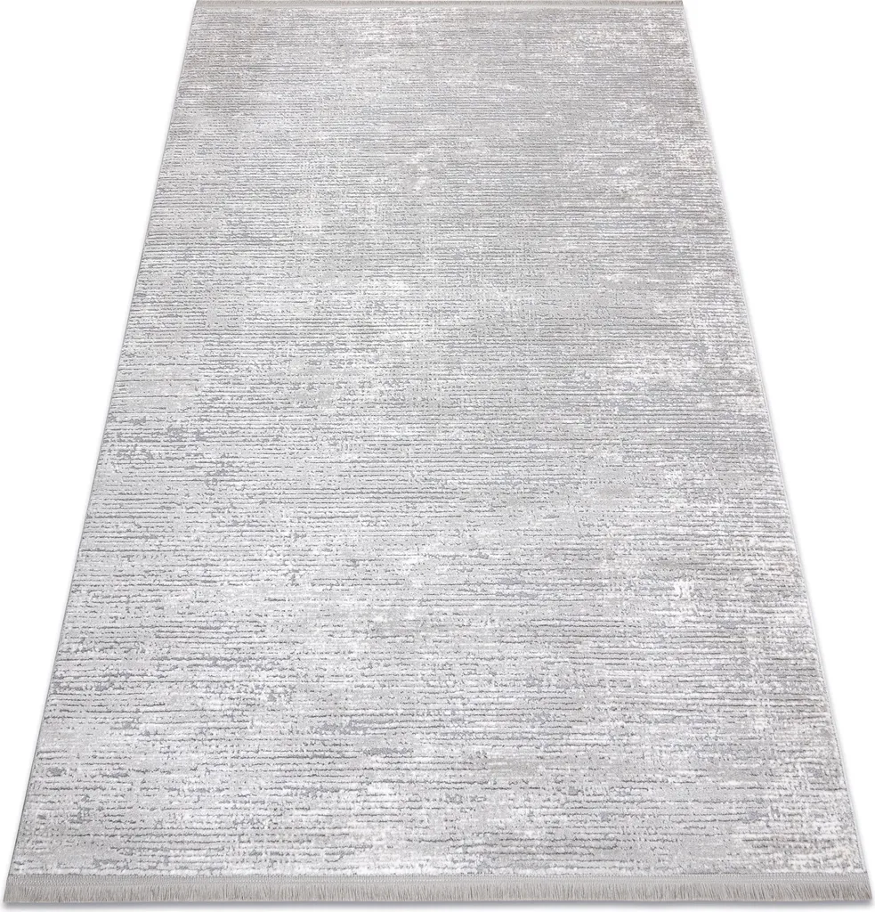 Tapis de salon gris TULS à poils courts et motifs 3D - 140x190 cm