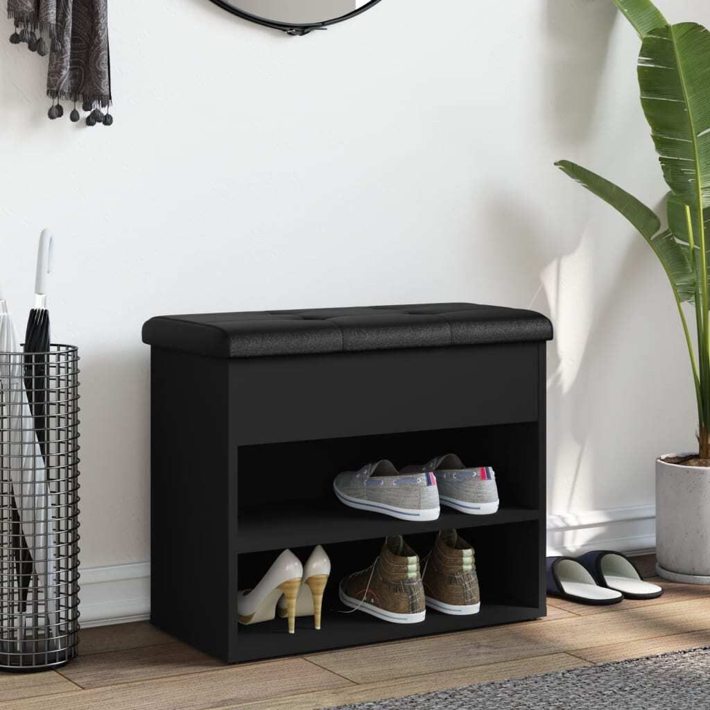 (Robust Möbel)Schuhbank/Flurbank(1 pcs)CLORIS - Bettbank - Sitzbank - Schwarz 62x32x50cm Holzwerkstoff - Sitzbänke GermanyMöbel2015725