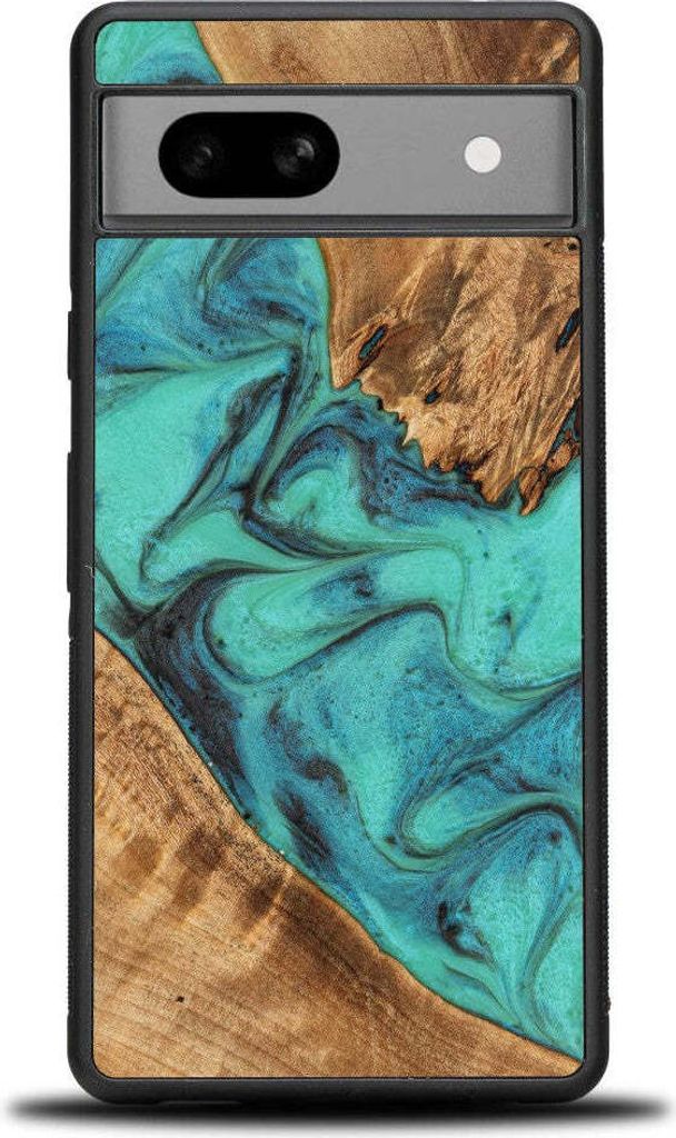 Holzhülle Bewood Unique - Turquoise für Google Pixel 7A