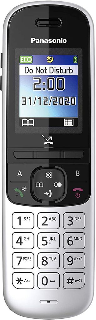 Panasonic KX-TGH710 Schnurloses DECT-Telefon Schwarz Silber mit 1,8" Display und Freisprecheinrichtung