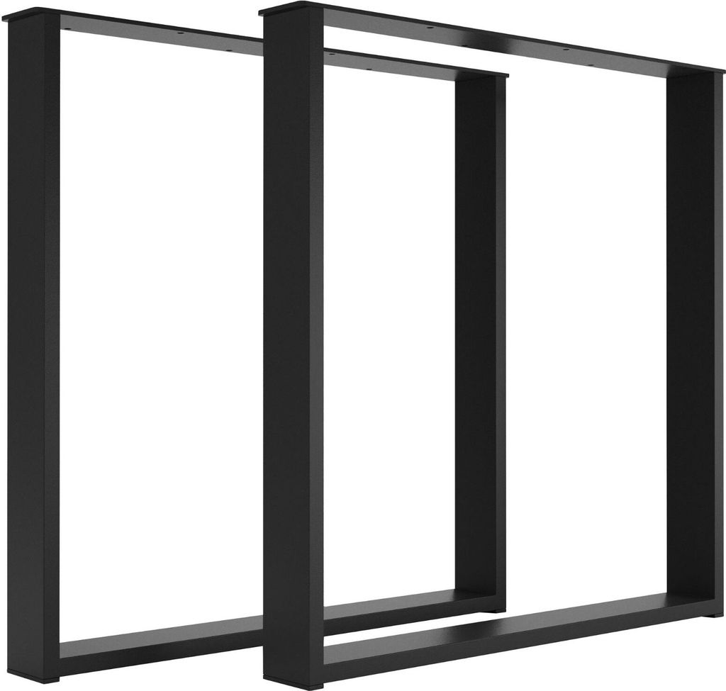 Sada 2 kovových stolových nohou 80x20x2 cm průmyslový Obrázek produktu 