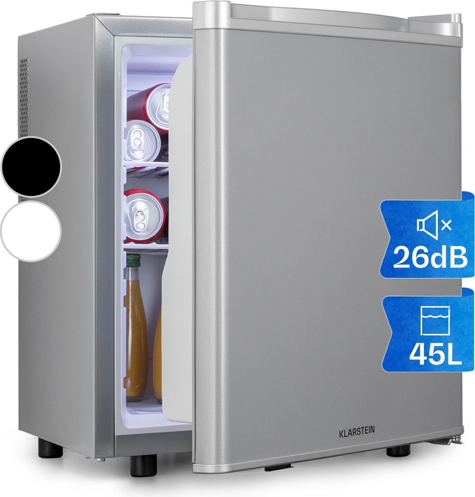 Klarstein Mini Kühlschrank für Zimmer, Mini-Kühlschrank für Getränke, Snacks & Kosmetik, Kleine Minibar, Kühlschrank Klein & Leise, Verstellb...