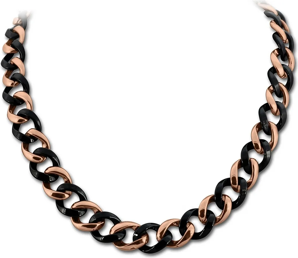 Gioiello Amello D2ESKX20S0: Collana Acciaio Oro Rosa e Ceramica 50cm