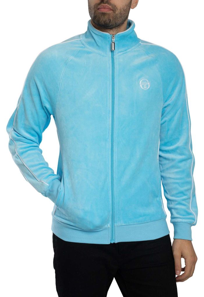 Sergio Tacchini Tasso Velours-Trainingsjacke, Blau 3XL