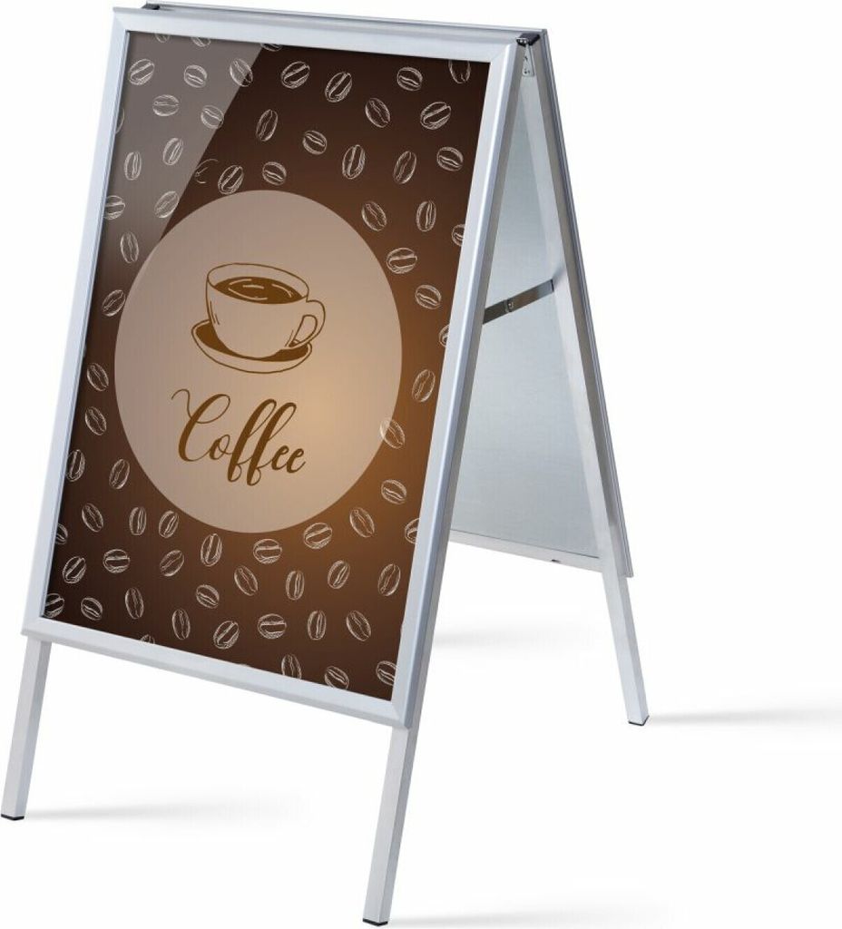 Showdown Kundenstopper - DIN A1 - Komplett-Set - Coffee Englisch - Braun/Schwarz