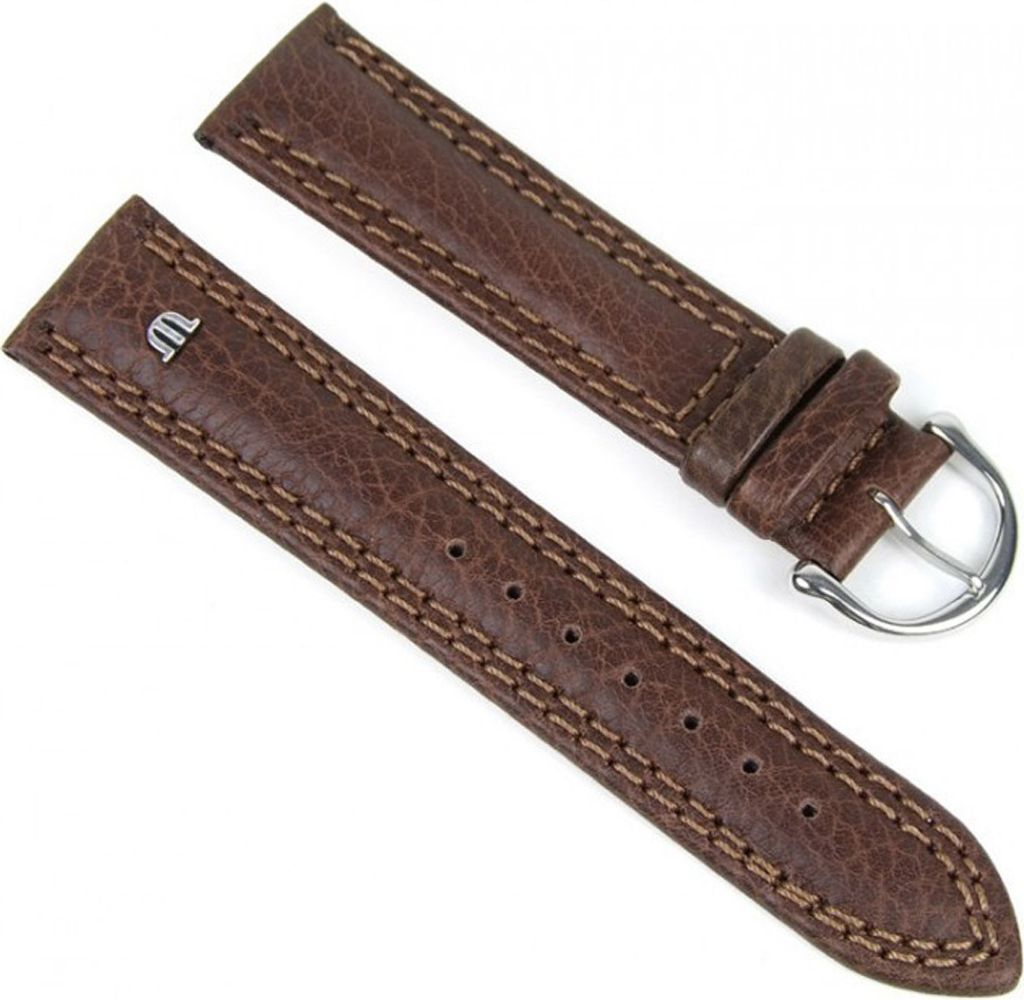 Maurice Lacroix Uhrenarmband Leder Natur-Kalb Dunkelbraun 20mm 18051S