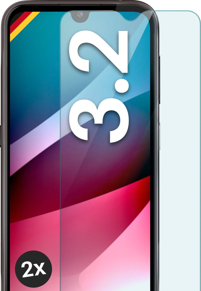 SCHUTZFOLIE FÜR NOKIA 3.2 - ECHTGLAS, Stückzahl:2er Set