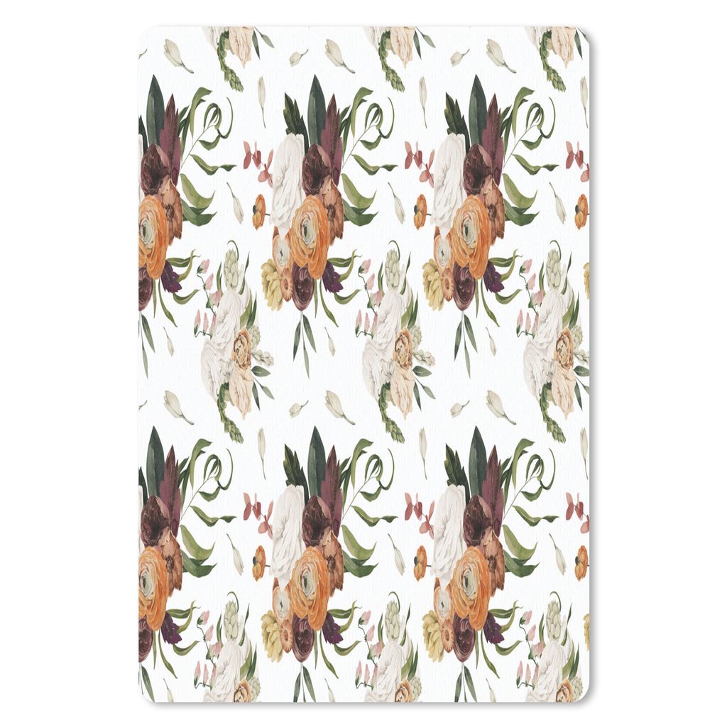 MuchoWow Mauspad Mousepad Blumen - Farben - Muster 18x27 cm - Mousepads - Maus Mat - Pad - Mausunterlage