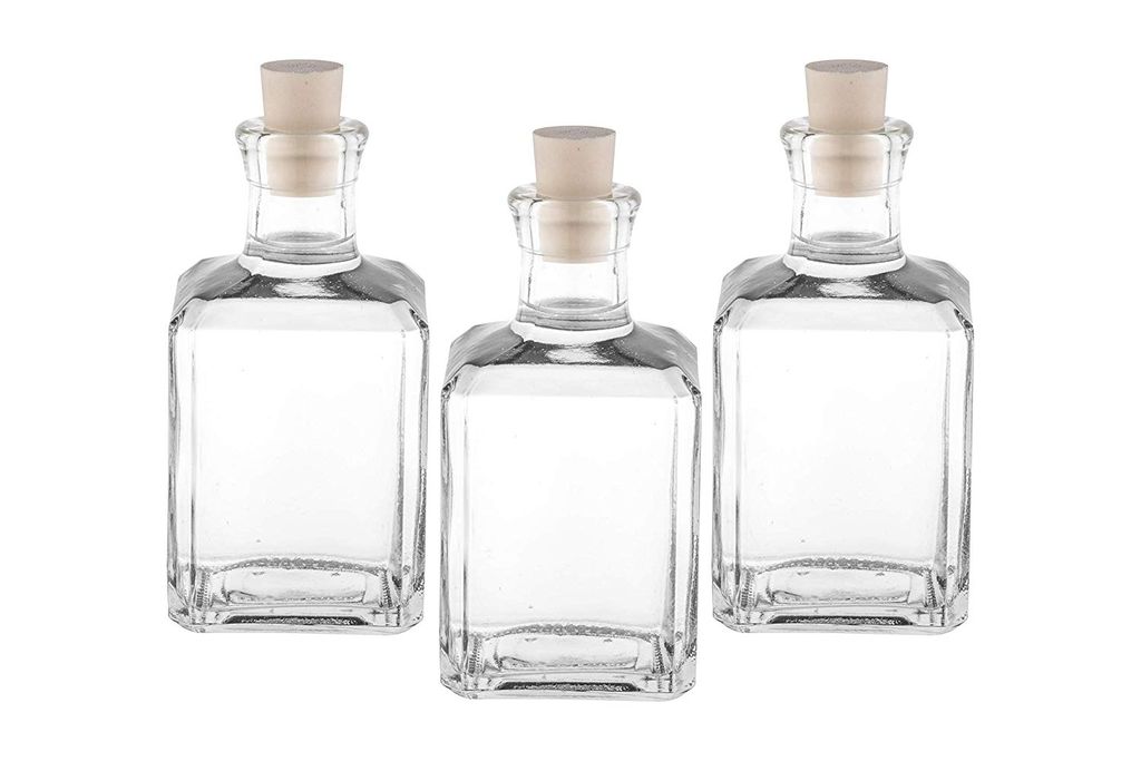 4 x 240 ml Leere Flasche mit Korken Glasflasche für Liköre Likörflaschen 