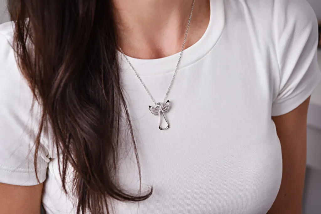 Collana Angelo Custode Cristallo - Offerta Regalo Natale e Cerimonie - 2