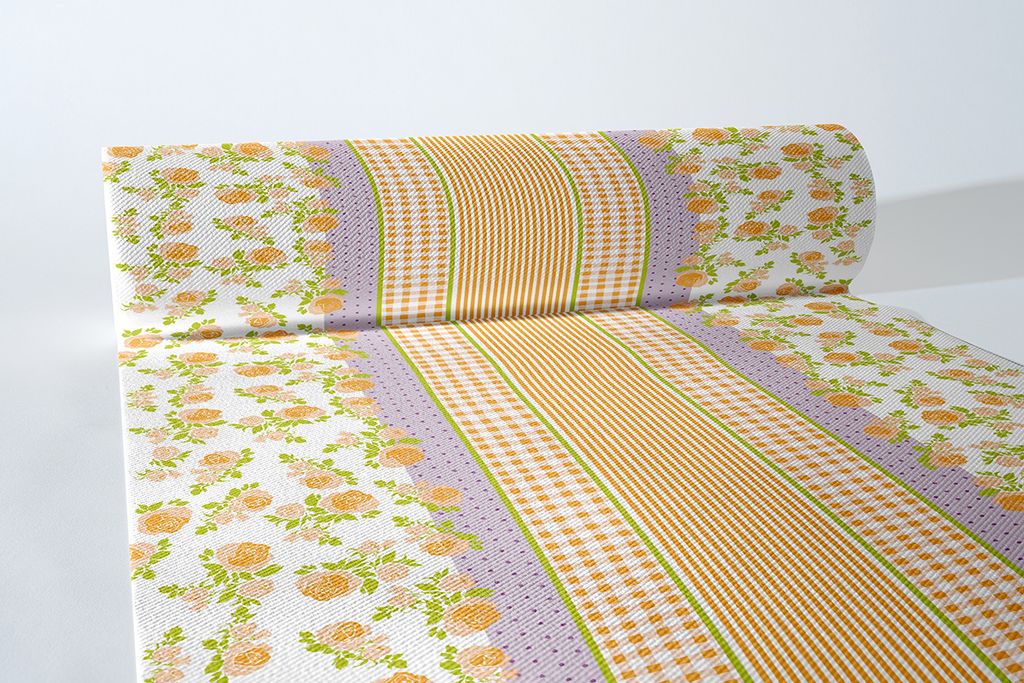 Sovie HORECA Tischläufer Vichy in Curry aus Linclass Airlaid 40 cm x 24 m, 1 Stück