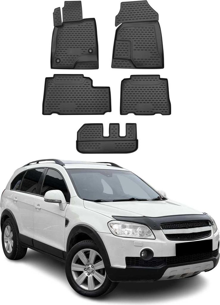 OMAC Gummimatten Fußmatten für Chevrolet Captiva 2006-2017 7Sitz