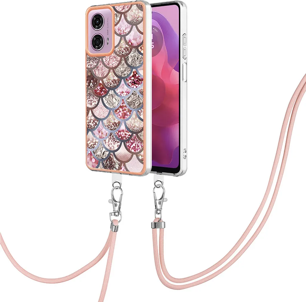 Custodia Protettiva Motorola Moto G04 G24 Fantasia Coffee Elegante