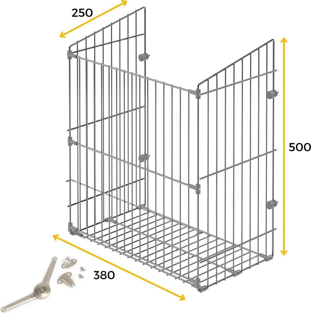 Panier à linge chromé Para Modulo - Bac de rangement robuste et design