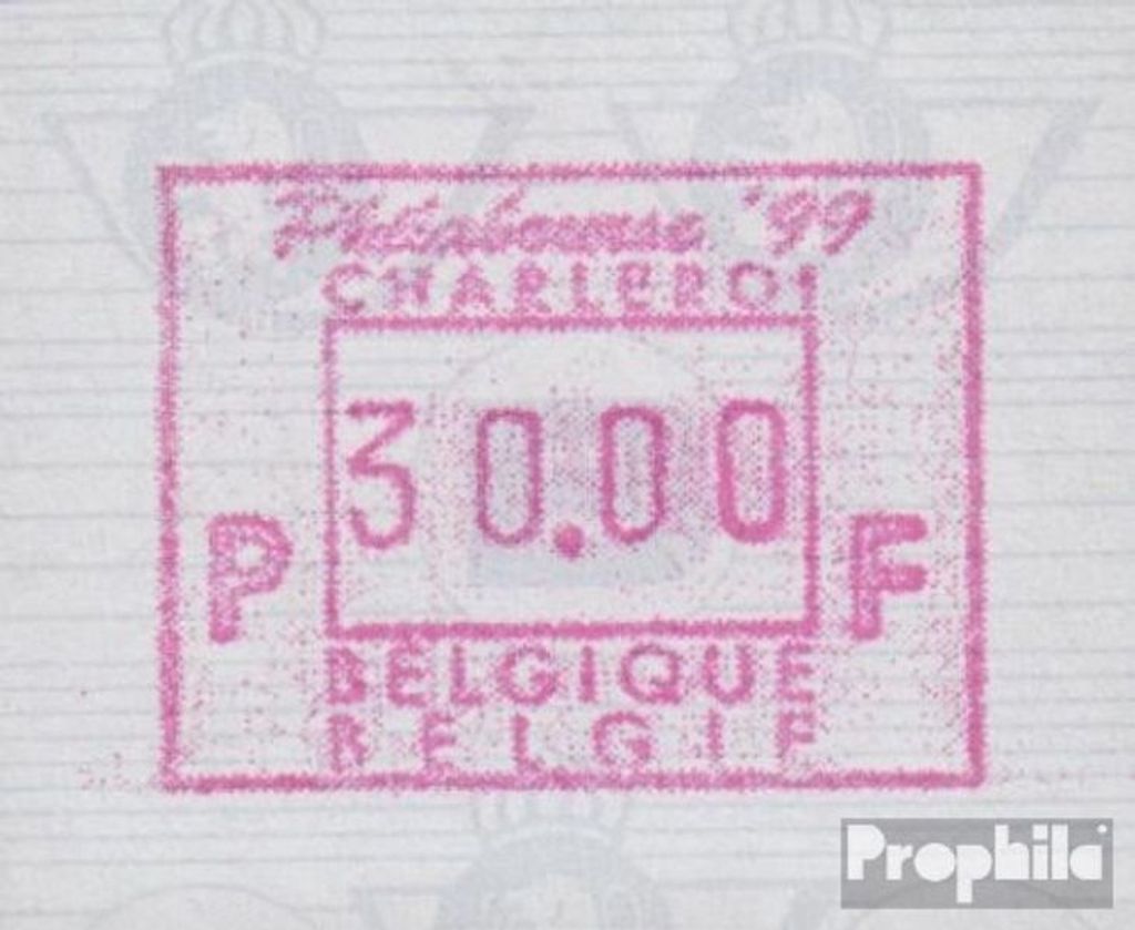 Briefmarken Belgien 1999 Mi ATM38 30.00 Nominale postfrisch Automatenmarke