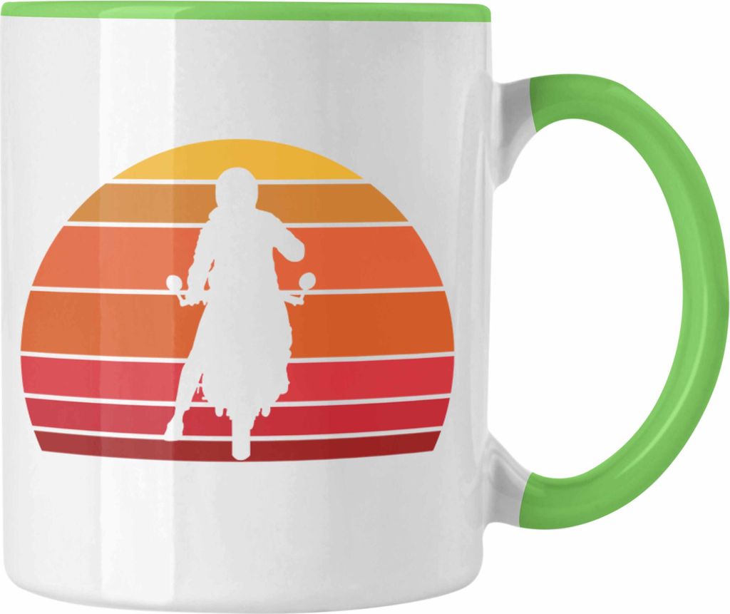 Trendation - Roller Fahrer Geschenk Tasse Rollerfahrer Geschenkidee Führerschein Bestanden (Grün)