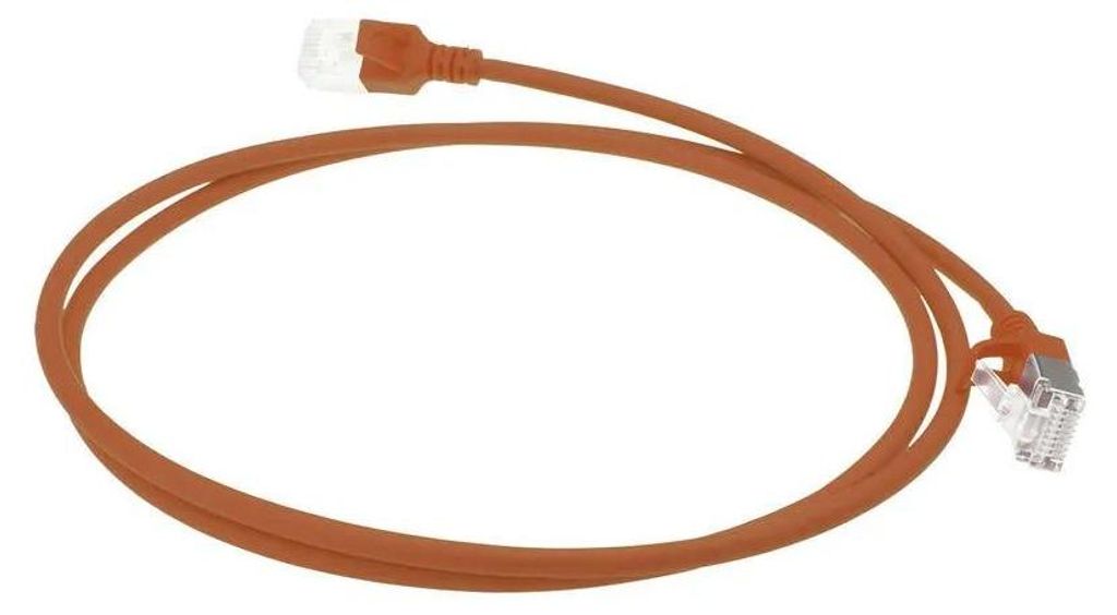 ACT Braunes 3 Meter langes LSZH-U/FTP-Cat-6a-Datencenter-Slimline-Patch-Kabel mit RJ45-Anschlüssen und Knickschutz, 3 m, Cat6a, U/FTP (STP), RJ-45...