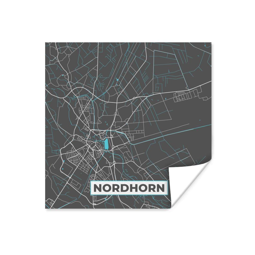MuchoWow® Poster Blau - Deutschland - Karte - Stadtplan - Produktbild 
