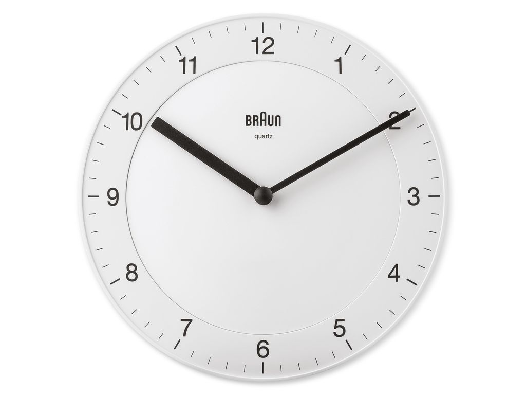 Braun BC 06 W Quarzwanduhr analog weiß