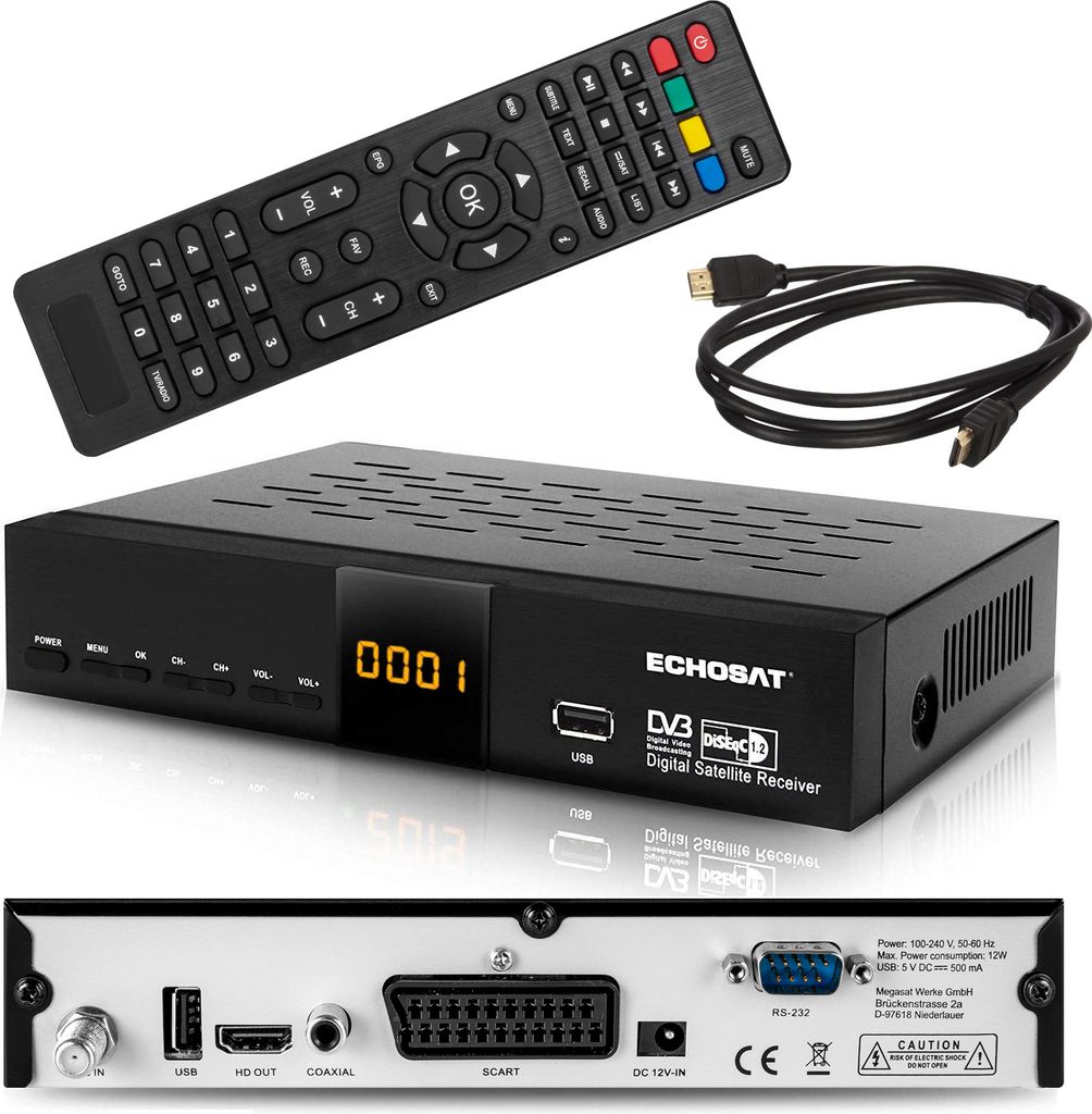 HD SAT Receiver Echosat 20900 M Digital Full HD Satelliten Produktbild 1